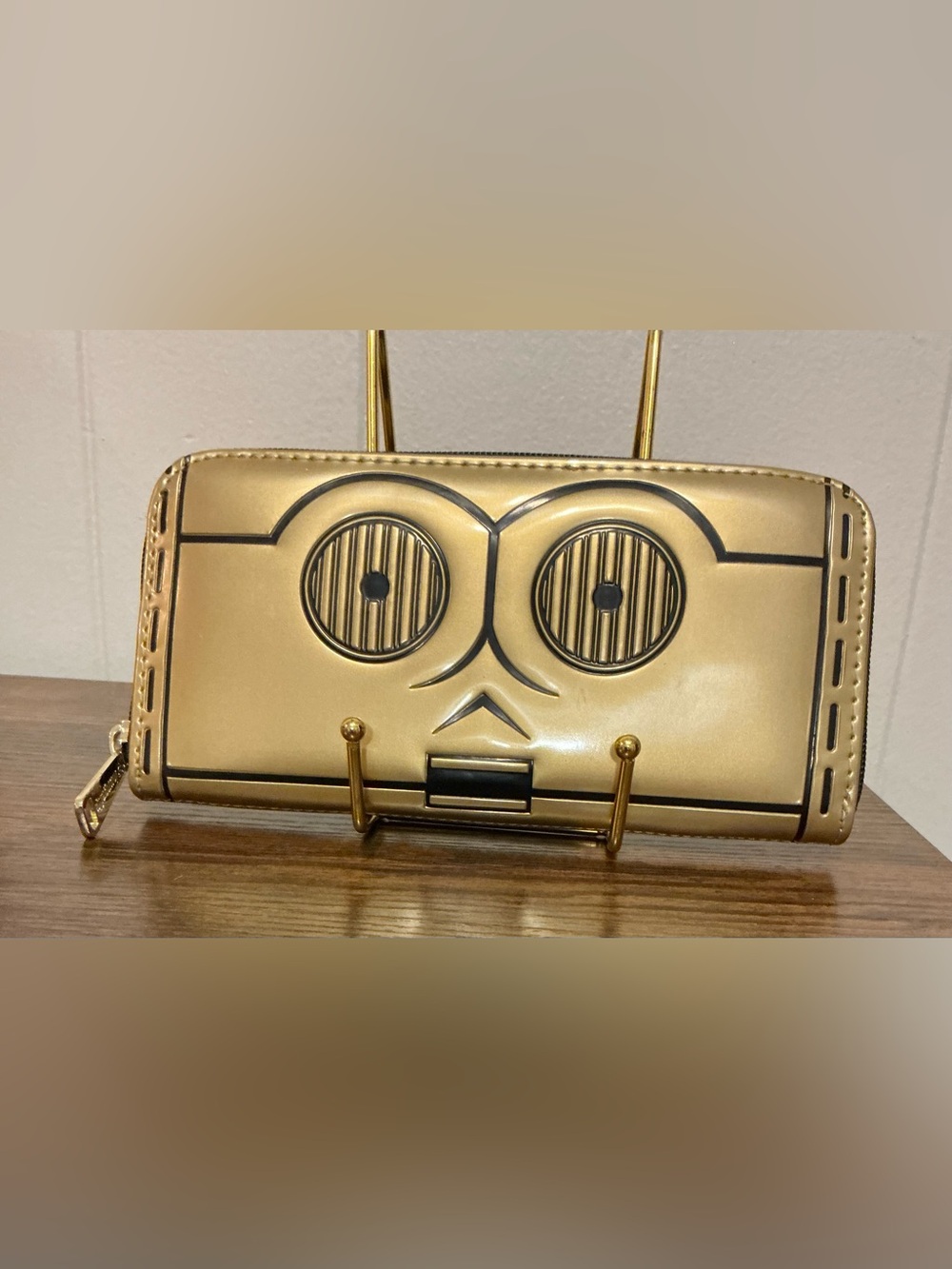 A Rare HTF Retired Loungefly Star Wars C-3PO Zip Around Wallet
